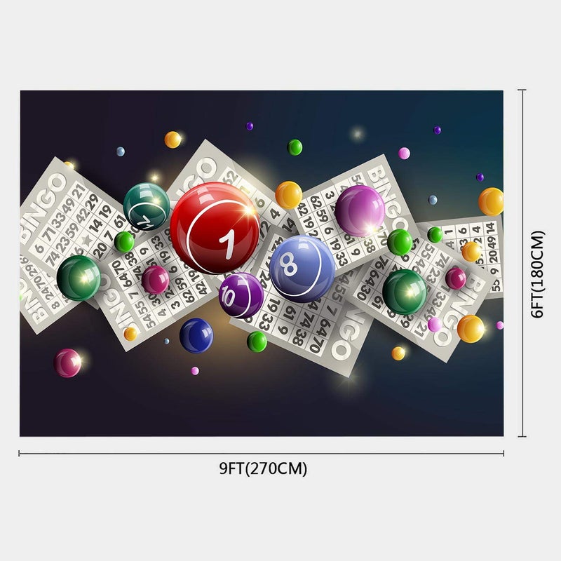 SSCSTS 9x6ft Lottery Photography Background Winning Ball Bingo Backdrop Photo Props LYST633 - Image 2